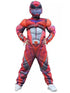 Big Kids Unisex Red Power Ranger Muscle Halloween Costume 3-8 - SophiasStyle.com